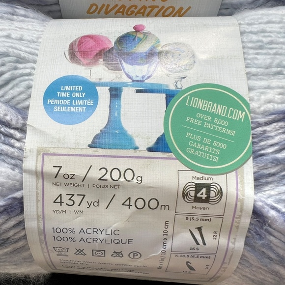 3 Lion Brand Yarns Ice Cream Roving 200 g ea Blueberry Pie Med Weight 4 Acrylic - Picture 4 of 5